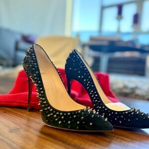 Christian Louboutin spiked heels. Great condition.
